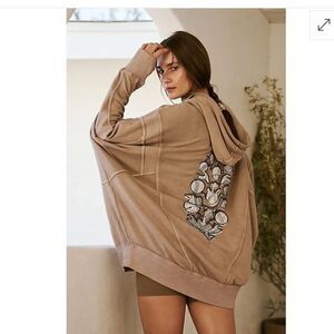 Free People All Your Love Logo Hoodie - Mocha Latte